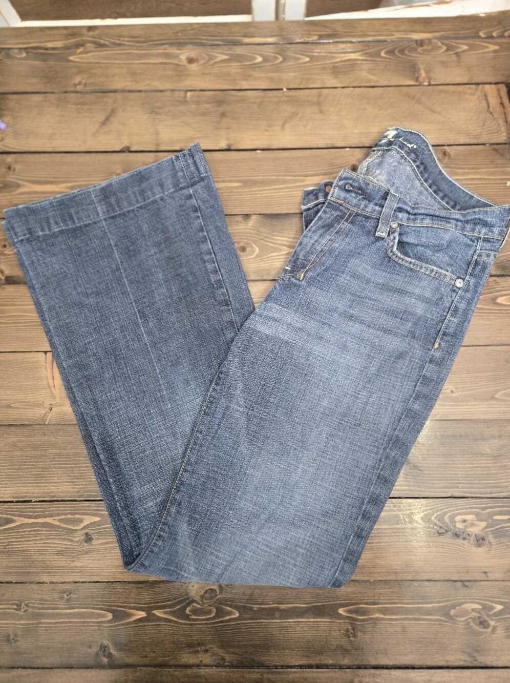 Womems 7 For All Mankind dark blue denim Classic Bootcut Jeans Size 28